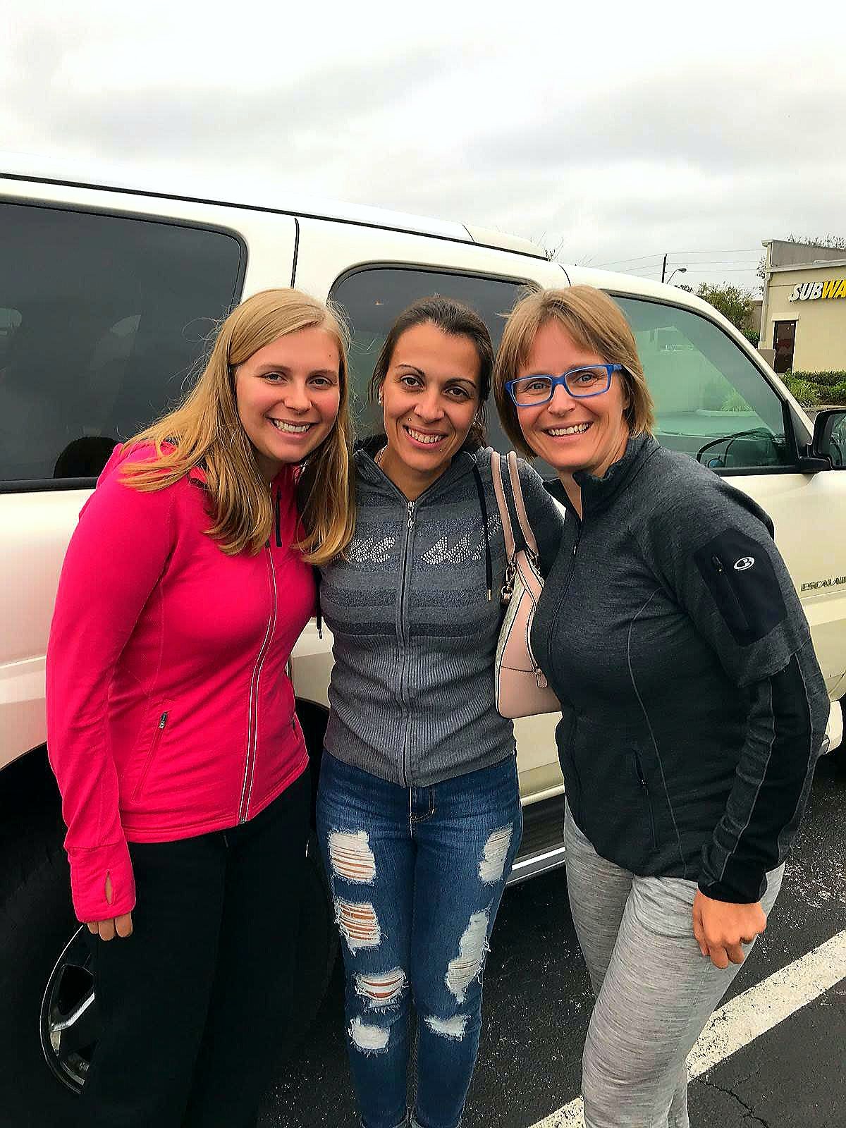 Christine, Carla et Régine
